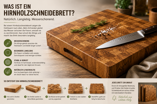 Was ist ein Hirnholzschneidebrett? Alles, was Sie wissen müssen
