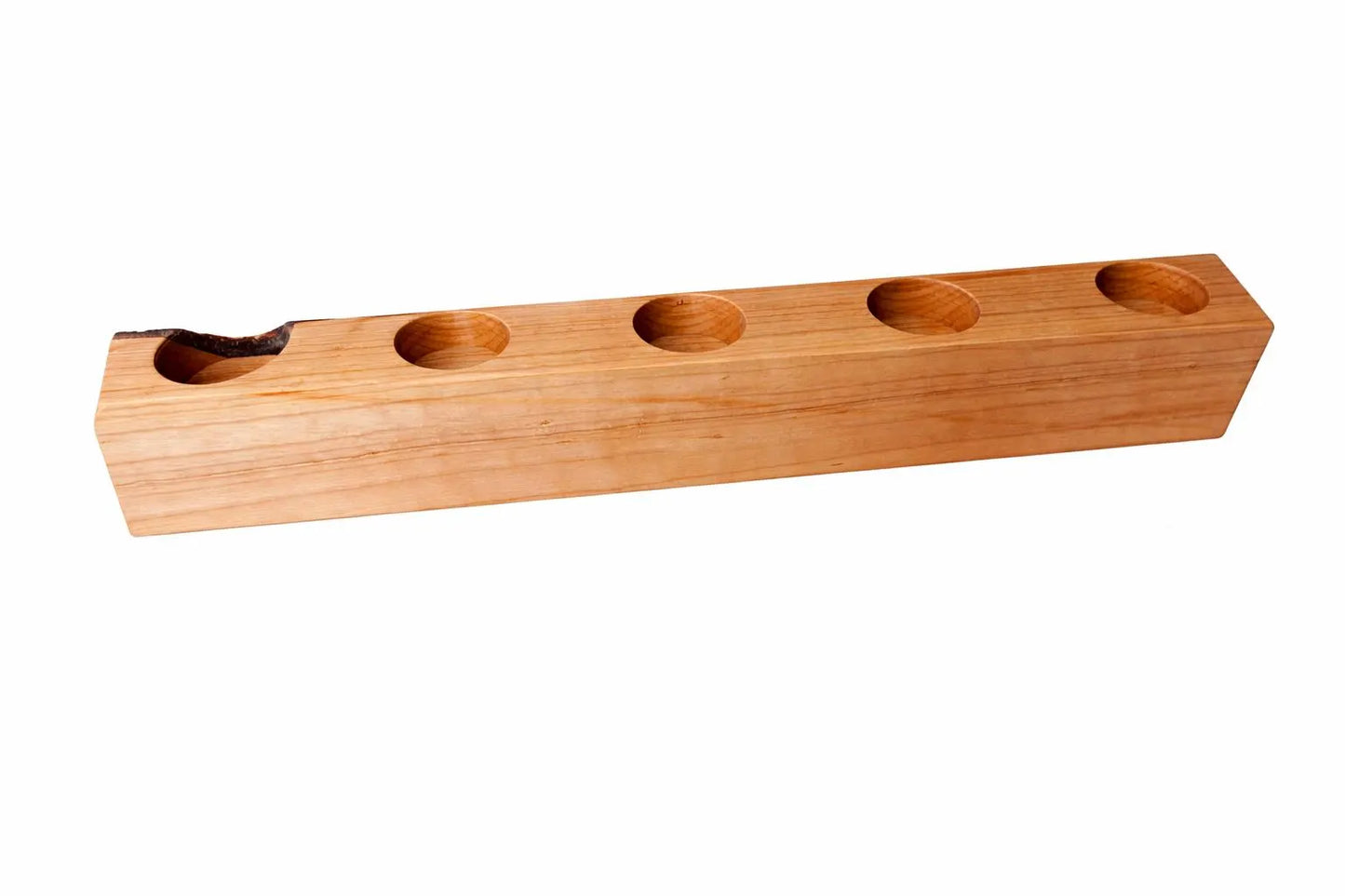 Handgefertigter Teelichthalter aus Kirschholz | 5-flammig | 44 cm