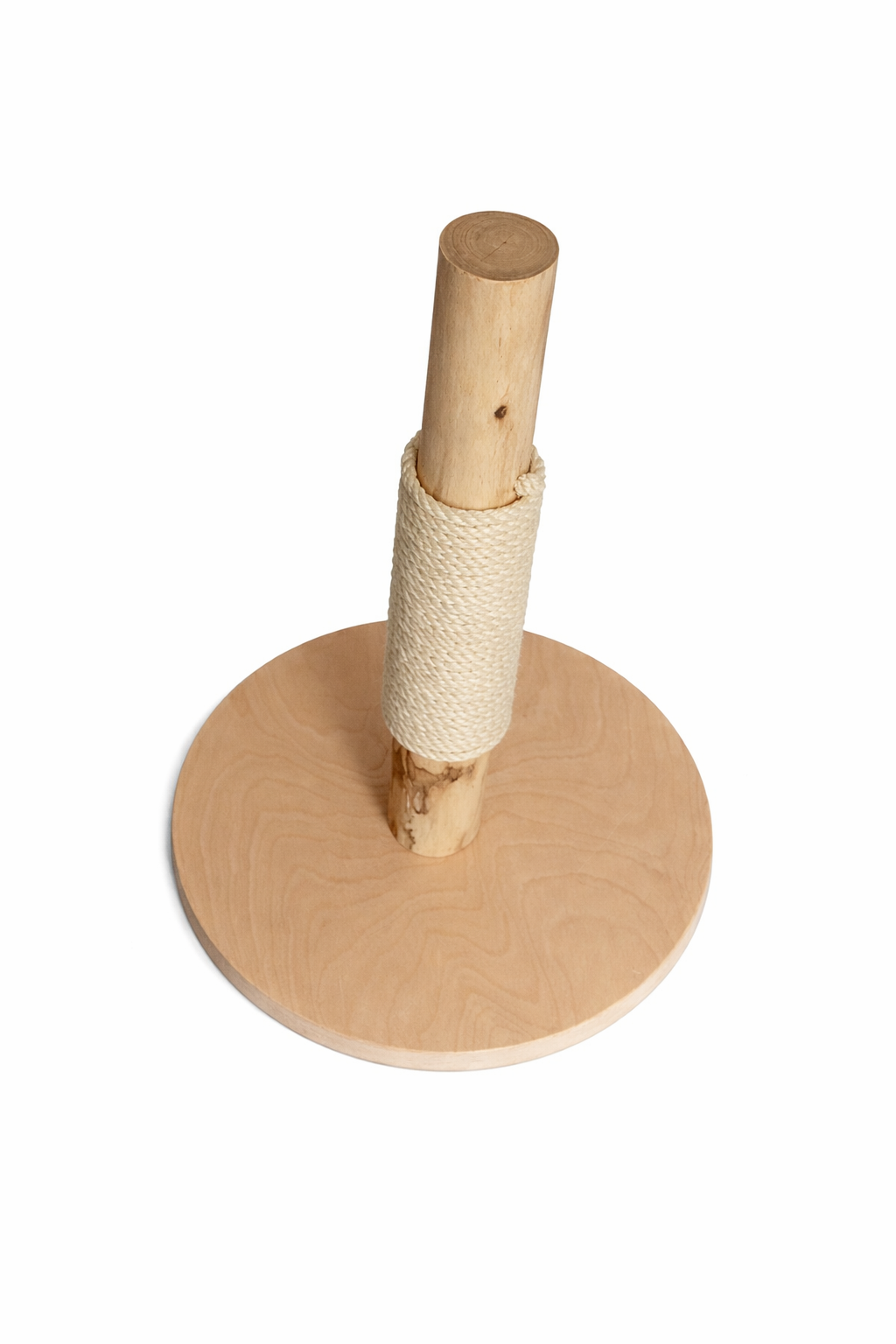 Kratzbaum aus Echtholz mit Sisalseil