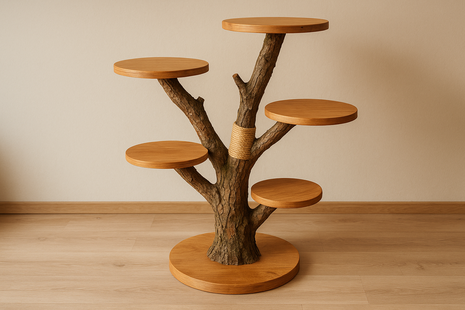 Schon sehr gut nur die Boden und Sitzflächen aus runden Multiplexplatten, der Stamm und der rest kann bleiben